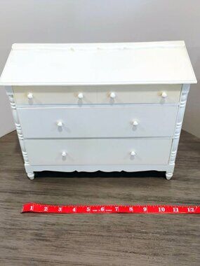 Vtg 1960s Colonial Plastic Doll Dresser - 3 Drawers - Marx / Susy Goose Style
